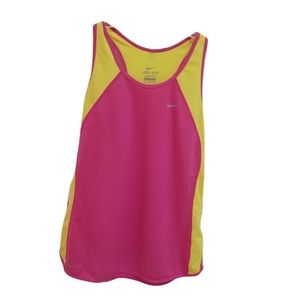 Nike Dri fit Pink Neon Yellow racerback top  Small